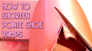 how to shorten vamp pointe shoes